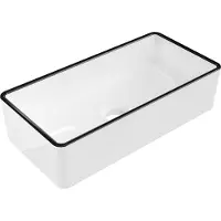 Mexen Nadia lavabo à poser 46 x 23 cm, blanc/bord noir - 21614607