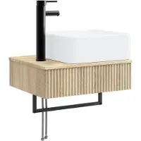 Syfax Basin de lavage mural Chêne Sonoma 53 x 35 x 39 cm