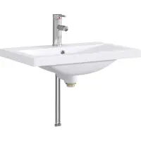 Syfax Lavabo de salle de bains Chrome 61 x 40 x 16,5 cm métal