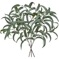 OEM Tiges d'eucalyptus artificielles de couleur verte, 86 cm, feuilles artificielles, verdure artificielle, lampadaire de rue, objet de décoration.