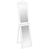 vidaXL Miroir sur pied blanc 40x160 cm