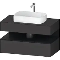 Duravit Collection One Meuble sous-vasque sur console, 1 tiroir, 1 tiroir, découpe au centre, 1000x550x600mm, niche chêne noir, QA4731016490010
