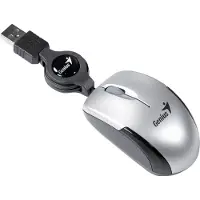 Genius 31010125102 Notebookmaus Micro Traveler silber, optisch, 1000 DPI, USB , nur 74mm groß