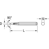 Ks Tools Grains, 8 edges, Ø 6mm 1620364