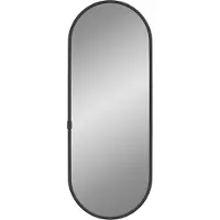 vidaXL Miroir mural Noir 40x15 cm Ovale