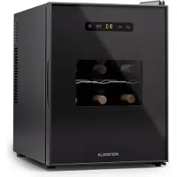 Klarstein cave à vin autonome 1 zone, petit réfrigérateur à boissons, petite cave à vin, petite cave à vin avec porte vitrée, réfrigérateur à boissons intérieur/extérieur, cave à vin, 12 bouteilles