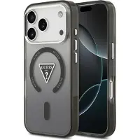 GUESS case for IPHONE 17 Pro compatible with MagSafe GUHMP17LHGTMLCGK (IML Gradient W/ Triangle Logo) black