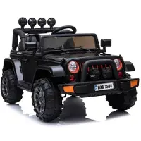 Wisam Véhicule électrique pour enfants Jeep BRD-7588 Noir