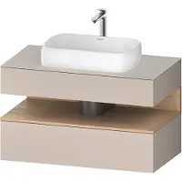 Duravit Collection One Meuble sous-vasque sur console, 1 tiroir, 1 tiroir, découpe au centre, 1000x550x600mm, niche en chêne naturel, QA4731030910000