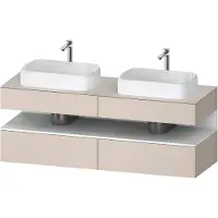 Duravit Collection One Meuble sous-vasque sur console, 2 tiroirs, 2 découpes, 1600x550x600mm, niche blanc mat, QA4779018910010