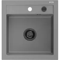 Mexen Vito Vito 1 bac en granit 520x490 mm, gris, + siphon noir (6503521000-71-B)