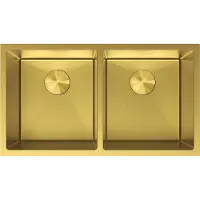 Mexen Binox évier inox 2 bacs 800 x 450 mm, doré - 6421802000-55