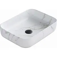 Mexen Lavabo Carla pour plan de travail 50x39 cm en pierre blanche (21555091)