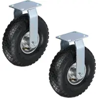 Northio Lot de 2 roues fixes 3.00-4