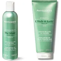Phytodess Duo Soins Cheveux Colorés - Shampooing au Thé Blanc 250ml + Masque à l'Huile de Karité 200ml - Éclat, Protection et Préservation de la Couleur