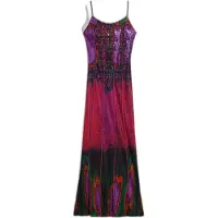 Desigual Robe violet / rouge / blanc
