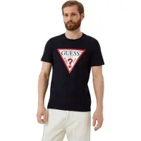 GUESS T-Shirt rouge vif / noir / blanc cassé