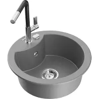 Mexen Diego granit 1 bac avec mitigeur Flora, gris (6512-71-670401-07)