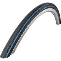 Schwalbe Pneus à chambre à air Lugano, 25-622, avec protection PolyamideGuard, noirs et bleus, pour roues de 28 pouces