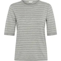 Kaffe Pull-over 'KA Mala' gris chiné / blanc