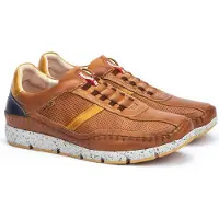 Pikolinos pour homme. M4U-6046C1XL Baskets XL en cuir avec élastiques Fuencarral marron (50), Plat, Lacets, Casuel