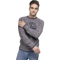 Lonsdale Pull-over 'Borden' marine / gris chiné / rouge / blanc