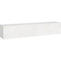 En.casa Étagère suspendue « Evaton » à 2 abattants, 160 x 32 x 30 cm, blanc brillant