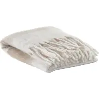 Vivaraise Plaid Rayé Recyclé Isabel En Coton Recycle Naturel 130 X 160