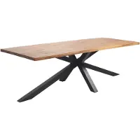 Oviala Table de jardin en aluminium et bois d'acacia 8 places 240x95 cm - Stella