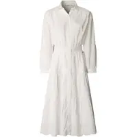 Pepe Jeans Celeste 3/4 Sleeve Midi Dress Blanc L Femme