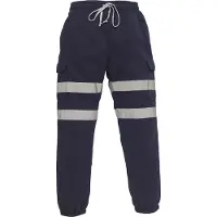 Yoko HV016T | Hi Vis Jogging Bottoms - Couleur : Navy - Taille : S