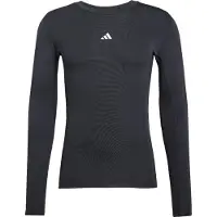 Adidas T-Shirt fonctionnel 'TECHFIT Long Sleeve' noir / blanc