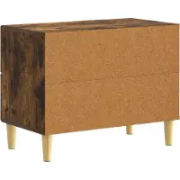 vidaXL Table de chevet Chêne fumé 62 x 34,5 x 48 cm Bois d'ingénierie