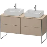 Duravit XSquare Meuble sous-vasque sur console au sol, pour deux vasques, 4 tiroirs, 1400x778x548mm, XS4926B7575
