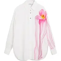 Desigual Chemisier jaune chiné / rose / blanc