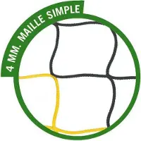 Sporti France 4 Mm Pp Simple Mesh 120 7.50x2.50x0.80x2 M Goal Net Argenté