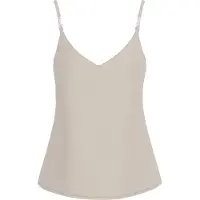 GUESS pour femme. W6GH30W1845 Top Caroline Logo Tank blanc (S), Polyester, Sans manches / bretelles