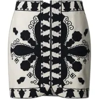 Pepe Jeans pour femme. PL901200 Jupe courte en toile de coton blanc, noir (S), Casuel