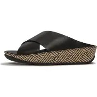 FitFlop FitFlop Lulu Lux Sandales croisées en cuir à motif tissé SCHWARZ 41