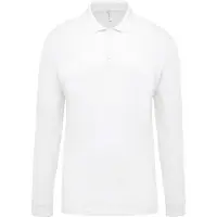 Kariban Pack 5 Polo piqué manches longues homme White - Kariban K256 - Taille L