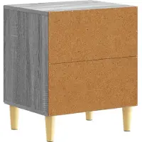 vidaXL Table de chevet Sonoma gris 43 x 34,5 x 50 cm Bois d'ingénierie