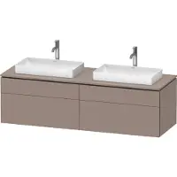 Duravit L-Cube Meuble sous-lavabo en console suspendu, avec plan de toilette en console, 4 tiroirs, pour deux vasques, 1620x482x550mm, LC4873B43430000