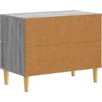 vidaXL Table de chevet Sonoma gris 62 x 34,5 x 48 cm Bois d'ingénierie