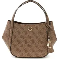 GUESS Sac à Main Coleen Petit Monogramme Latte Logo