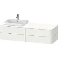Duravit Happy D.2 Plus Meuble sous-vasque sur console suspendu, 1600x550 mm, 4 tiroirs, pour vasque à poser position à gauche, HP4973L8484
