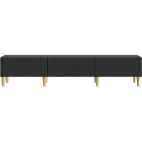vidaXL Meuble TV 147 x 34,5 x 30 cm Noir Panneau de particules