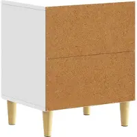 vidaXL Table de chevet 2 pcs Blanc brillant 43 x 34,5 x 50 cm