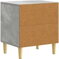 vidaXL Table de chevet Gris béton 43 x 34,5 x 48 cm Bois d'ingénierie