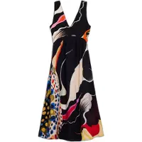 Desigual Robe jaune / rouge / noir / blanc