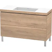 Duravit L-Cube c-bonded Ensemble vertical, 2 tiroirs, sans trop-plein, sans trou pour robinetterie, 1200x698x480mm, LC6939N5555